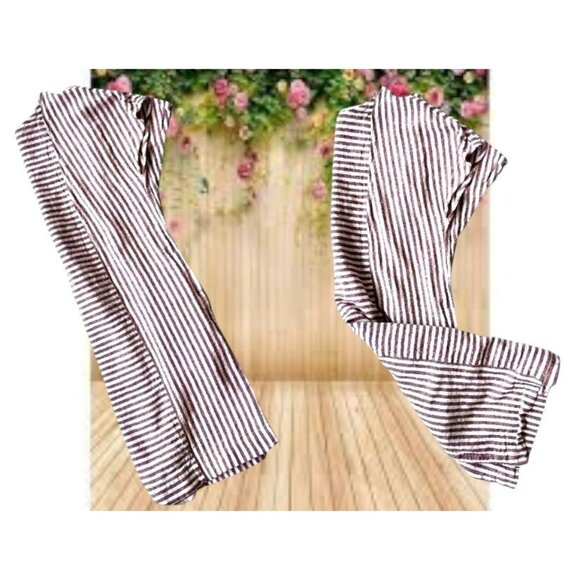 Madewell Striped Button Back Dress XS Extra Small Linen Blend Pockets Casual - Picture 10 of 11